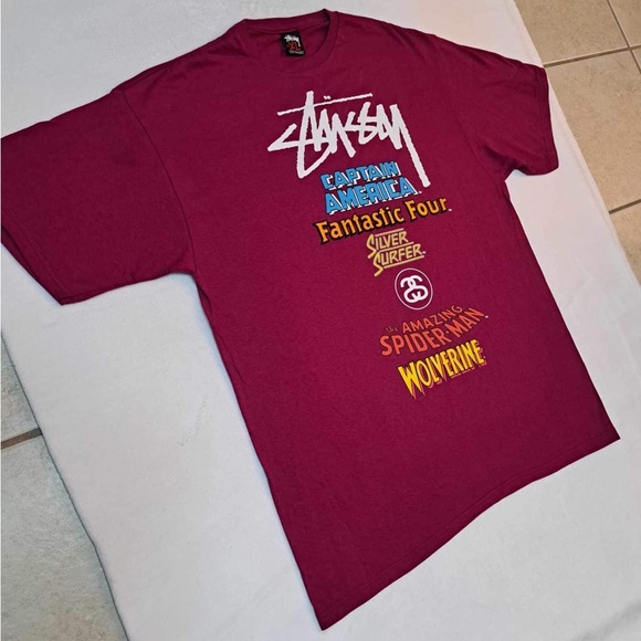 Stussy Marvel "Heros and Villains" T-Shirt - Men's size XL - Picture 3 of 10